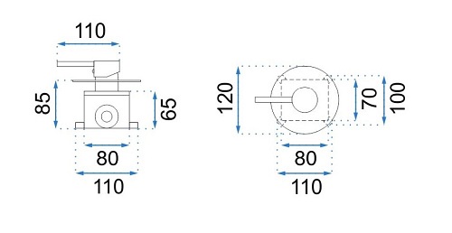 Zestaw prysznicowy podtynkowy, kolor czarny Lugano Rea