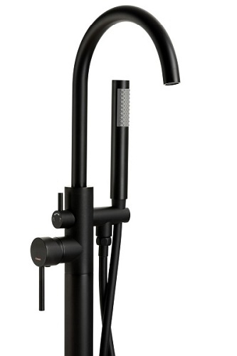 Czarna bateria wannowa wolnostojąca CMM35BL Lugo Corsan