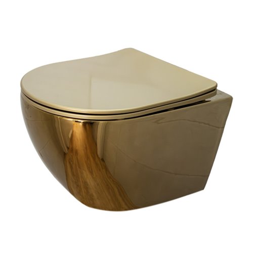 Złota miska wc wisząca Mizu Rimless 3.0 MIZU-GL-WH-RIM-03 Hydrosan