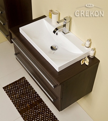 Szafka z umywalką 80/39/2 FKS seria Fokus Wenge Mat
