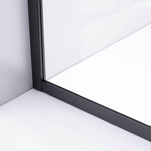 Kabina prysznicowa loft kwadratowa 80x80 czarne szprosy na szkle BS10A