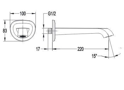 Wylewka chrom Armance WD CR Omnires