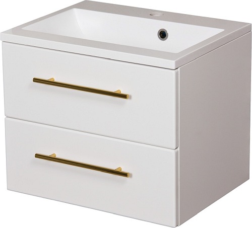 Szafka wisząca z umywalką biały mat 50 cm Belli Gold Gante