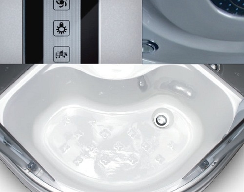 Kabina z hydromasażem głęboki brodzik 80x80 Paulina Kerra