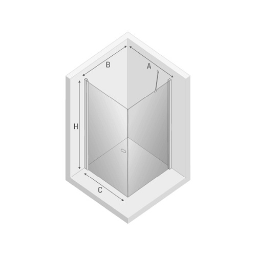 Czarna kabina prysznciowa 100x100 D-0232A/D-0116B New Soleo Black New Trendy