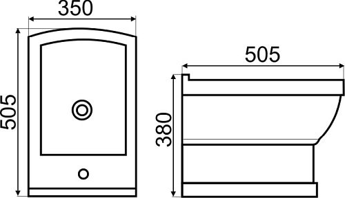 Bidet wc podwieszany Kerra Kleopatra 15