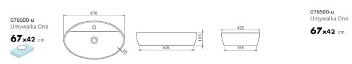 Umywalka One 67 cm Cerastyle
