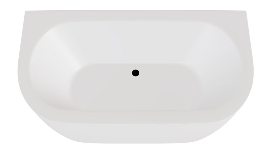 Wanna wolnostojąca przyścienna + klik-klak czarny Volya Besco 170 cm WKV-170-WC