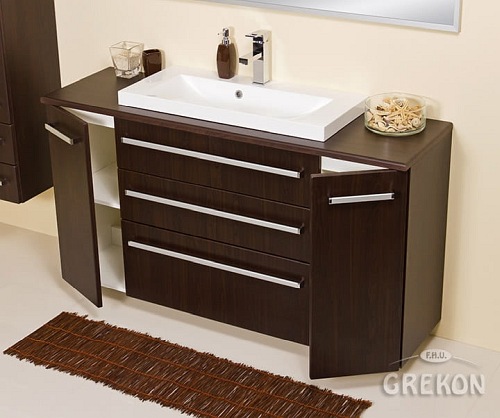 Szafka z umywalką 140/39/C3 seria Fokus Wenge Mat