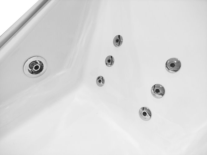 Wanna z hydromasażem prostokątna 170x80 cm MO-0011L