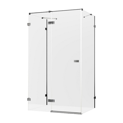 Avexa New Trendy Gunmetal Brushed kabina prysznicowa przyścienna lewa 110x100 cm EXK-3424
