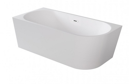 Wanna przyścienna narożna lewa korek klik-klak chrom 150 cm Zoya Besco