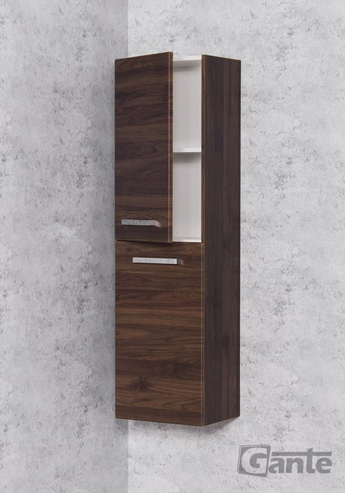 Słupek łazienkowy wiszący z koszem 143,5x40 Fokus kolor orzech