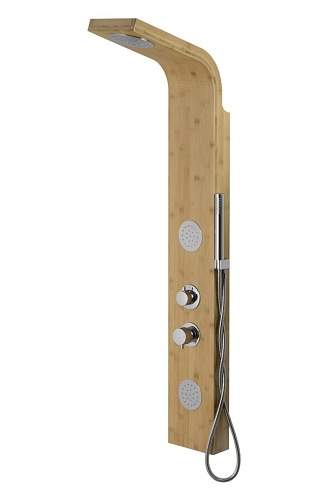 Panel natryskowy bambusowy chrom bateria mieszacz B-231 Bali Corsan