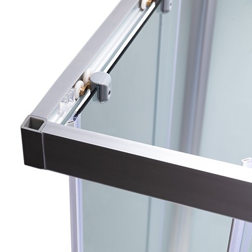 Kabina prysznicowa zabudowana prostokątna profil szczotkowany 100x80 Alma Lewa