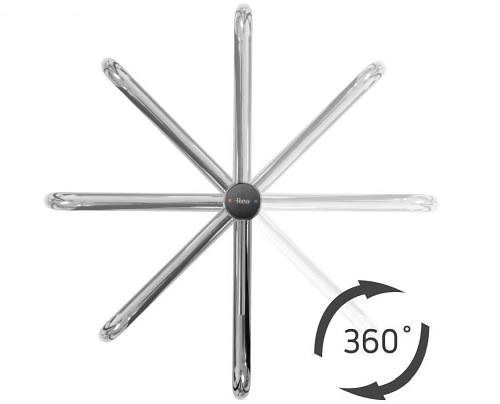 Bateria umywalkowa srebrna, wysoka Lugano Slim Rea