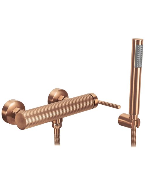 Bateria prysznicowa natynkowa Rea Argon miedź szczotkowana