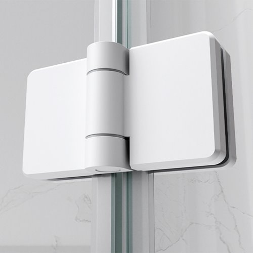 Biała kabina prysznicowa prostokątna drzwi uchylne 110x90 KZ03B