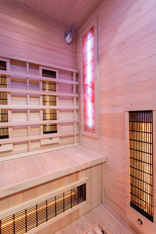 Sauna na podczerwień dwuosobowa panele sól himalajska 120X105X190CM MO-EA2R Infrared Mazur