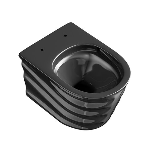 Czarna miska wc wisząca Rimless Tornado SKAL-BL-RIM-03 Hydrosan