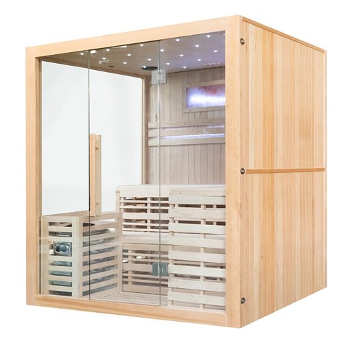 Sauna sucha fińska piec 6 KW Harvia BC60 + kamień solny 180X160X200CM MO-EA4-II Mazur