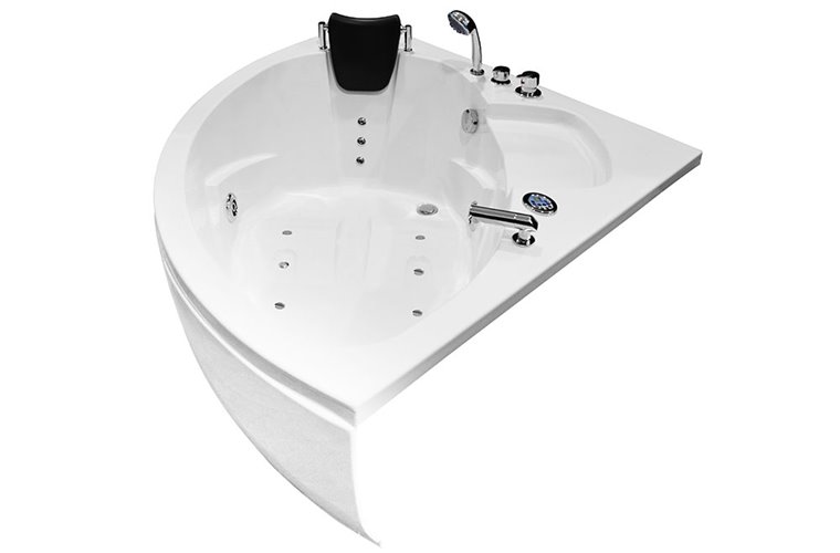 Wanna łazienkowa z hydromasażem Spa narożna 135x135 cm MO-0313