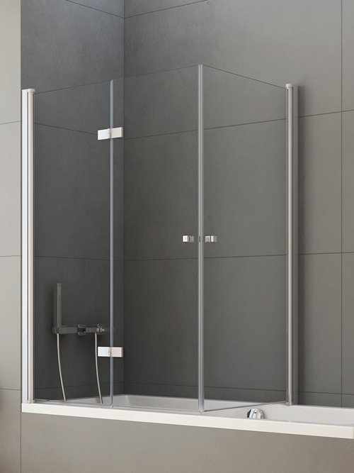 Parawan wannowy podwójny, uchylno-składany New Soleo 120x70 cm lewy P-0030/P-0024