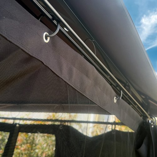 Pawilon ogrodowy KING 400x300 cm z moskitierą szary