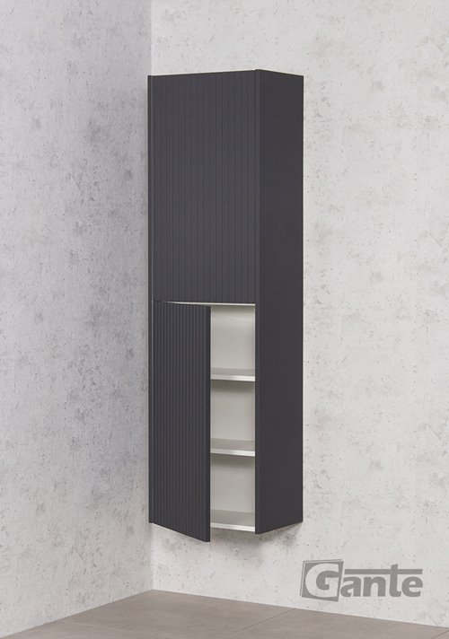 Słupek łazienkowy frezowany wiszący wysoki 155x45 Mirage kolor szary mat