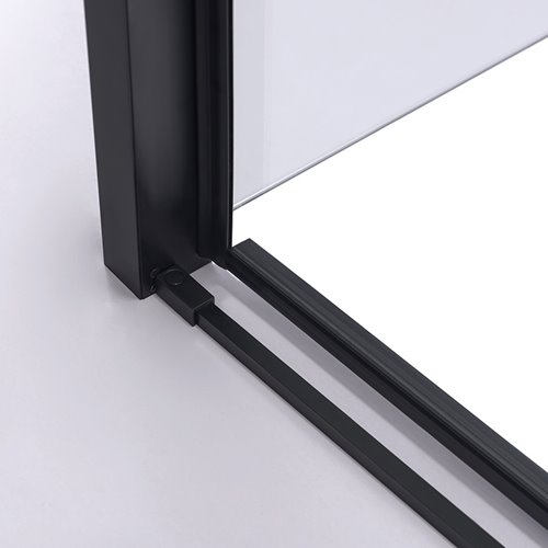 Czarna prostokątna kabina prysznicowa Super Slim Nova 90x80 drzwi rozsuwane