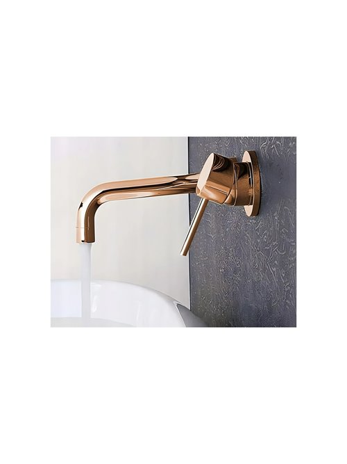 Bateria umywalkowa w kolorze miedzianym Lungo Rea
