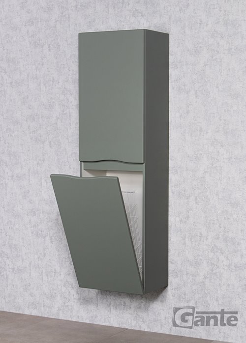 Słupek łazienkowy wiszący z koszem kolor szałwiowy ONDA 45x155 cm Gante