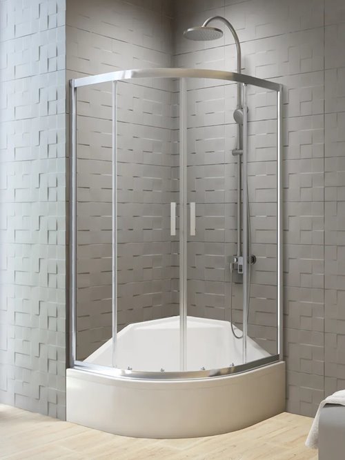 Kabina półokrągła 80x80 cm profile chrom K-5468 New Varia New Trendy