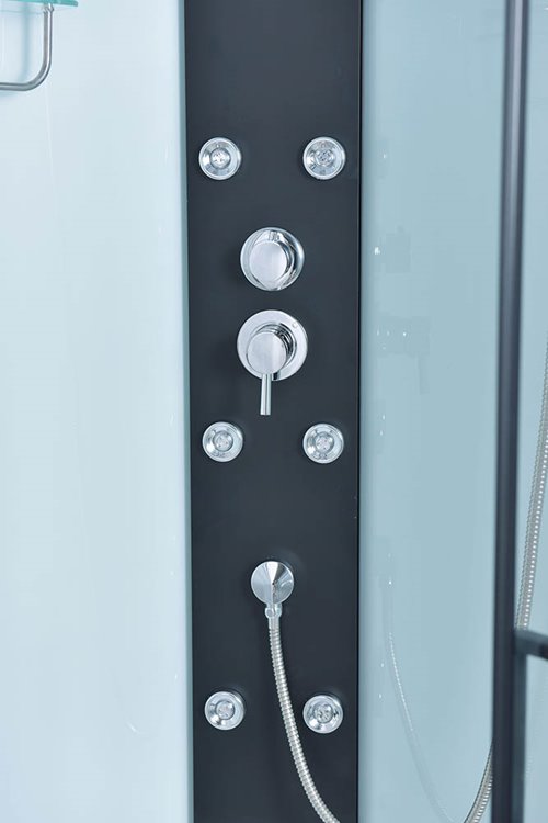 Kabina prysznicowa kwadratowa zabudowana jasny środek 80x80