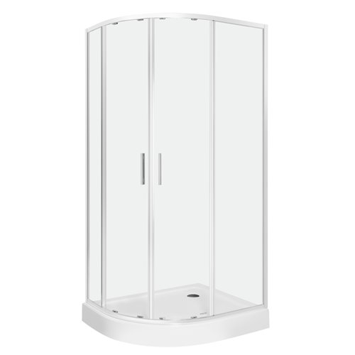 Kabina prysznicowa asymetrczyna z brodzikiem prawa 100x80 Solid RA Kerra