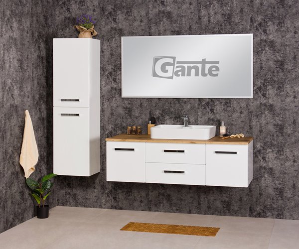 Szafka z umywalką dolomitową 140 cm 140/50/C2  seria Fokus B