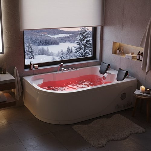 Wanna z hydromasażem asymetryczna Carmen 631 L 180x120