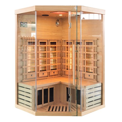 Sauna na podczerwień 3-osobowa 120x120 cm grzejniki kwarcowe i karbonowe Alta6 Infrared