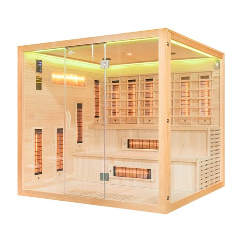 Sauna na podczerwień 4 osobowa + kamienie solne 220X200X200CM MO-EA4RS XXL Infrared Mazur