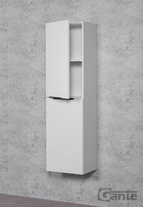 Słupek łazienkowy frezowany wiszący wysoki 143,5x40 Sydney kolor biały mat