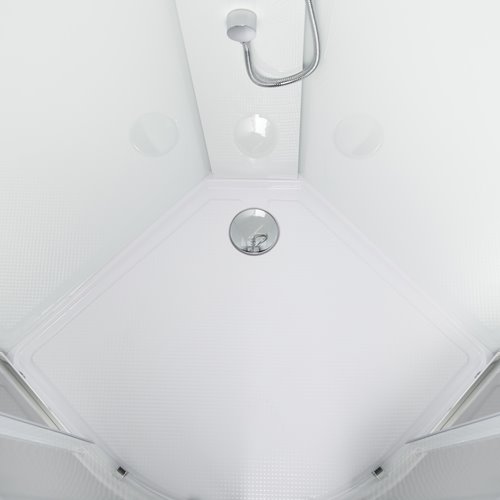 Kabina prysznicowa zabudowana z hydromasażem biała 90x90 Wega WH Kerra