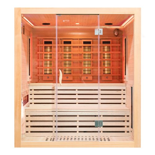 Sauna na podczerwień 4 osobowa + kamienie solne 200X180X200CM MO-EA4RS XL Infrared Mazur
