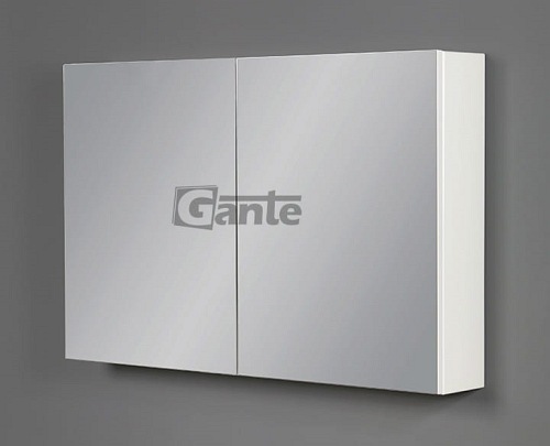 Biała matowa szafka wisząca z lustrem 65x100 Victa