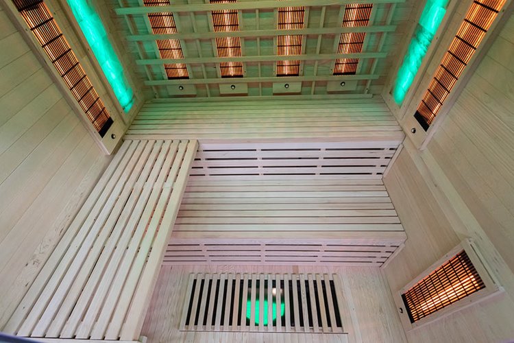 Sauna na podczerwień czteroosobowa panele sól himalajska 180X160X200CM MO-EA4R Infrared Mazur