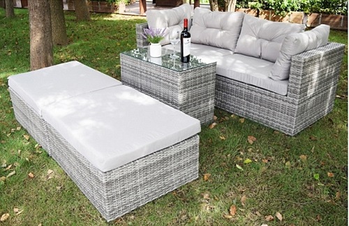 Zestaw mebli ogrodowych z technorattanu Rodos Loge Garden