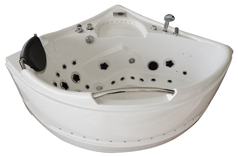 Wanna z hydromasażem narożna lewa 135x135 cm MUS-1085