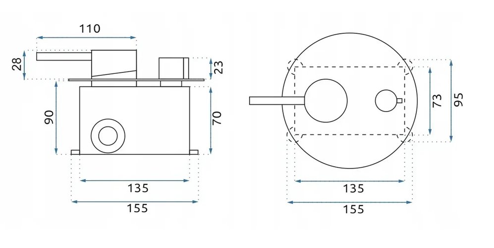 Miedź szczotkowana zestaw prysznicowy podtynkowy box Lungo Rea