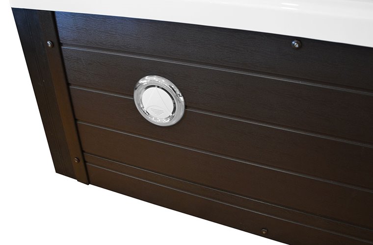 Brązowa prostokątna wanna z hydromasażem 180x150 cm MUS-1089B