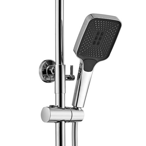 Chromowany zestaw prysznicowy z wylewką i termostatem Rob Rea