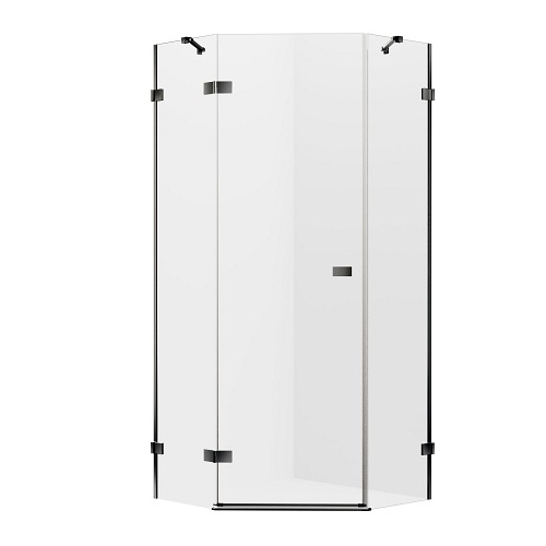Kabina pięciokątna stal szczotkowana 80x80 lewa EXK-3829 Avexa New Trendy Gunmetal Brushed
